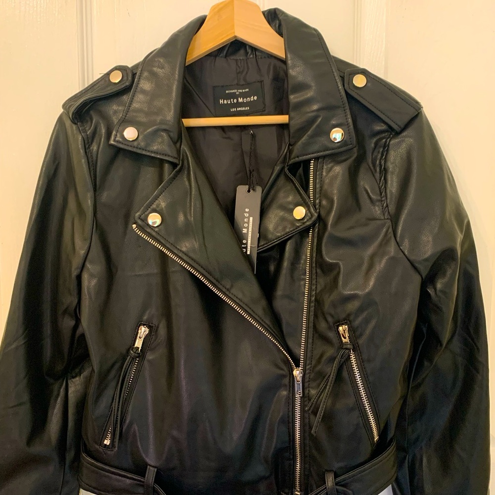 Haute Monde Black Leather Jacket